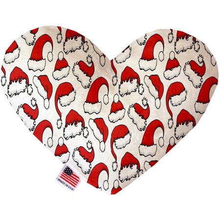 MIRAGE PET PRODUCTS Santa Hats 6 in. Stuffing Free Heart Dog Toy 1314-SFTYHT6